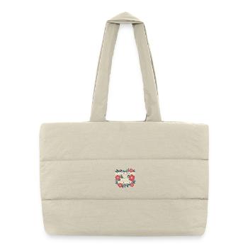Radicalized Basic Decency Kindness Human Rights - Puffer Shopping Bag - natural - Front
