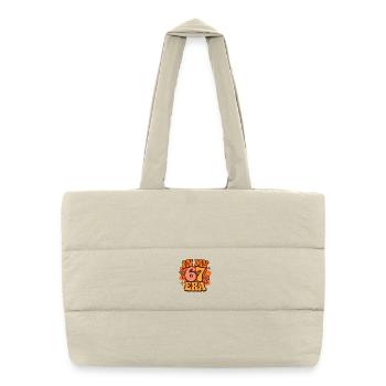 In My 67 Era Italian Brainrot Humor Birthday - Puffer Shopping Bag - natural - Front