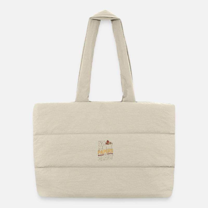 Enseignant à la retraite Plus de papiers pour l’enseignant Sac shopping matelassé