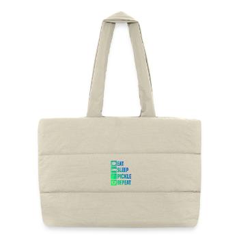 Pickleball Fan Design for Pickleball Player Fans - Puffer Shopping Bag - natural - Front