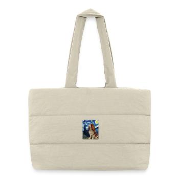 Cavalier King Charles Spaniel - Puffer-Einkaufstasche - Naturweiß - Vorne
