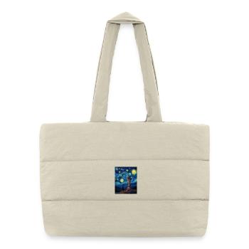 cross - Puffer Shopping Bag - natural - Front