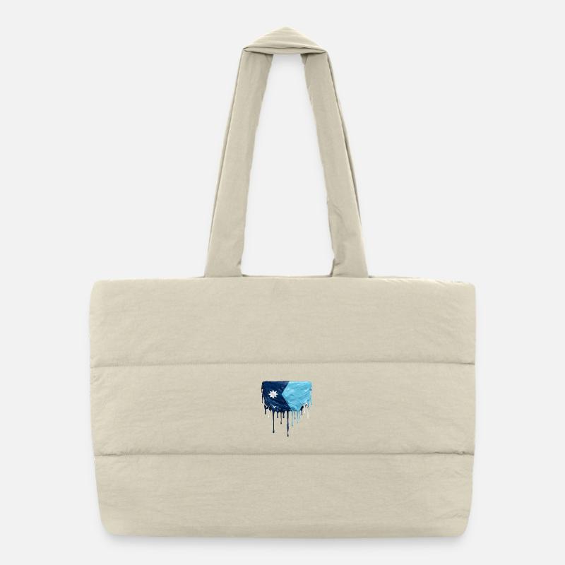 Leaking Flag of Minnesota Puffer Shopping Bag