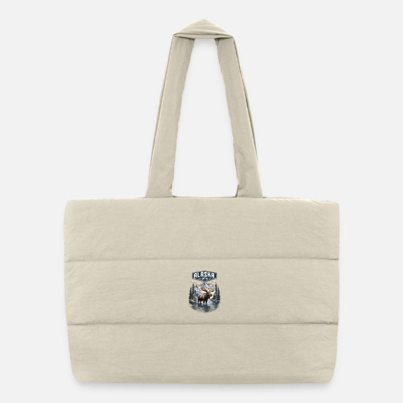L’orignal d’Alaska Élk Deer adore les montagnes de l’Alaska Sac shopping matelassé