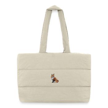 Renard - Sac shopping matelassé - blanc naturel - Devant