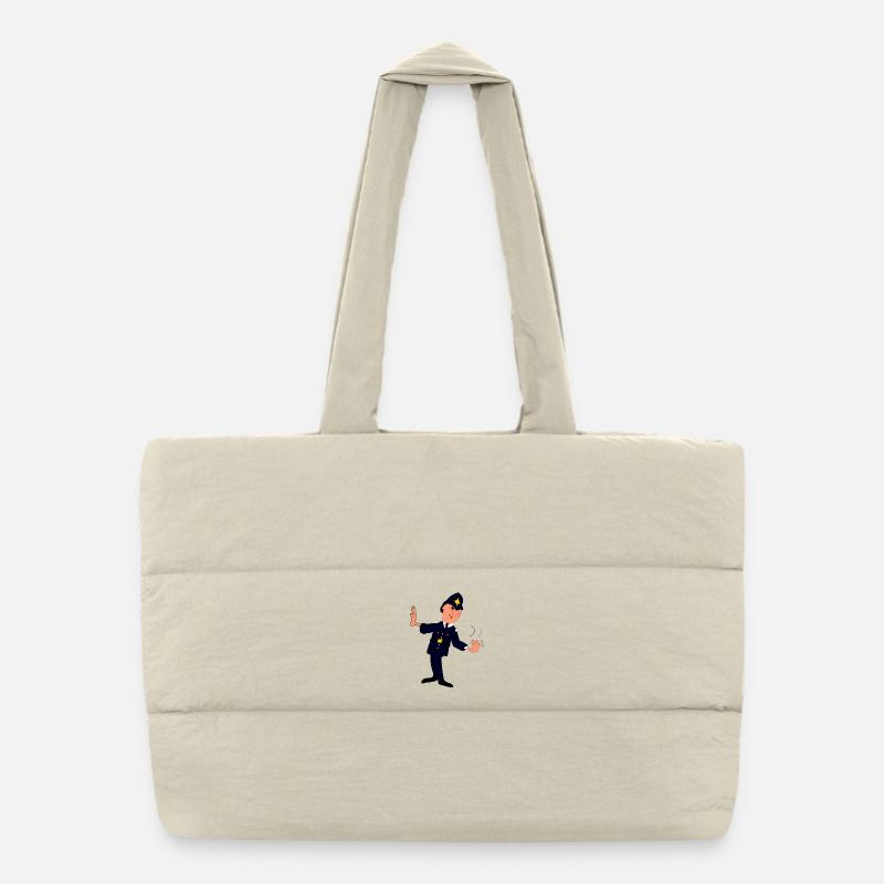 Dapper Police Parade Pose Puffer Shopping Bag