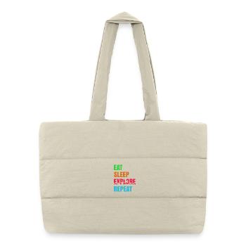 Nature Experience Mountain Hike Hiking Statement - Puffer Shopping Bag - natural - Front