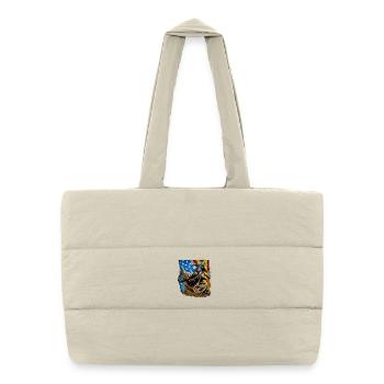 Moto X American Splash - Sac shopping matelassé - blanc naturel - Devant