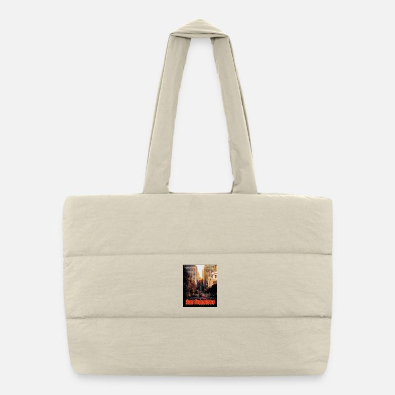 San Francisco city Puffer Shopping Bag