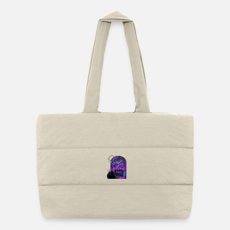 Spiritual Tree – Geometric Art Puffer Shopping Bag