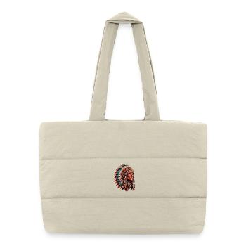 Amérindien Peau rouge d’Amérique - Sac shopping matelassé - blanc naturel - Devant