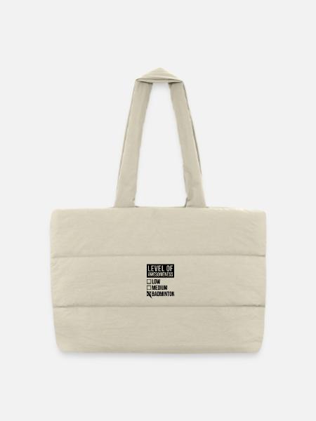 badminton - Sac shopping matelassé - blanc naturel