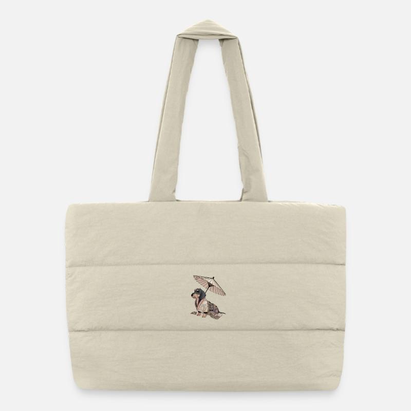 Teckel à poil dur Teckel japonais. Teckel Sac shopping matelassé