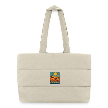 Rêve du désert du Sahara - Sac shopping matelassé - blanc naturel - Devant