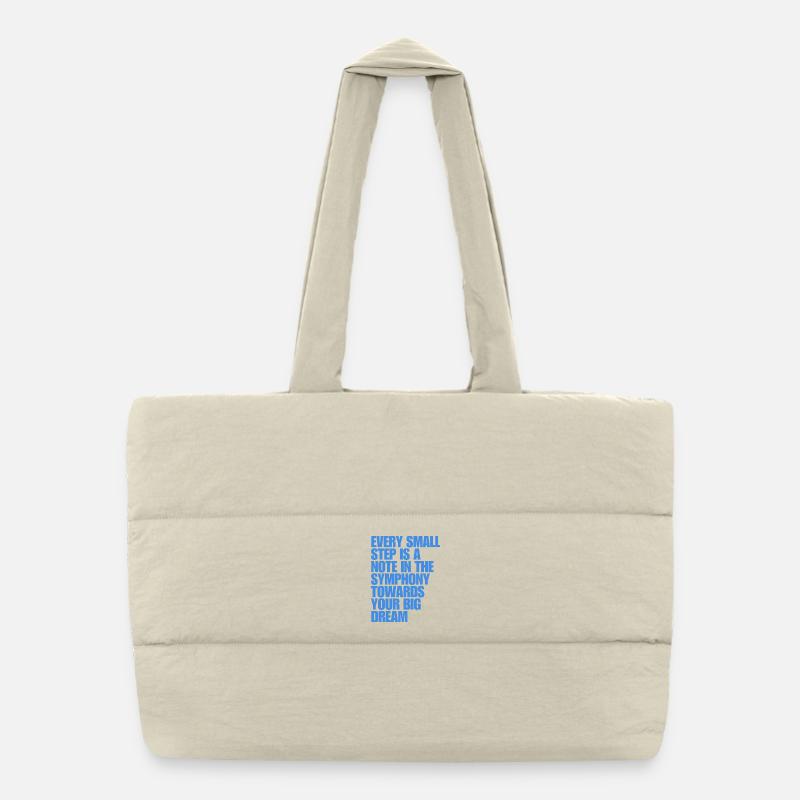 Inspirational Symphony Quote Design Puffer Shopping Bag