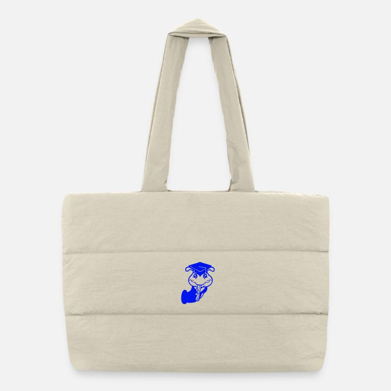 Hole Caterpillar School leaving certificate High school diploma passed college Puffer Shopping Bag
