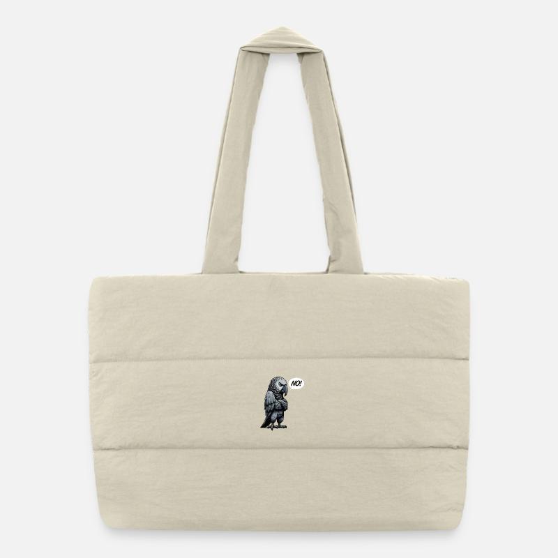 No African Grey Parrot Parrot Owner Parrots Puffer Shopping Bag