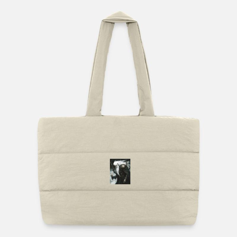 Magicien mythique aux cheveux blancs Sac shopping matelassé