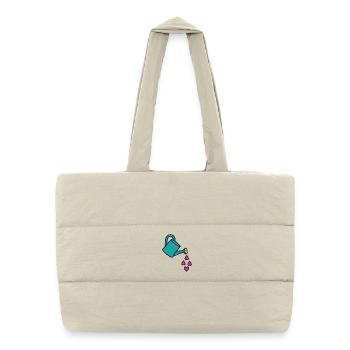 Watering Can of Love and Hearts - Puffer Shopping Bag - natural - Front