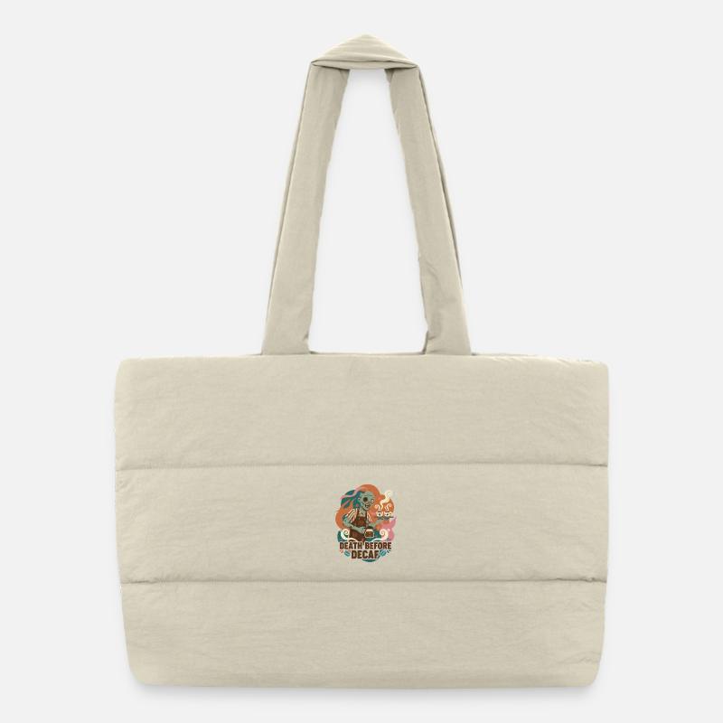 Mort avant le barista décaféiné Sac shopping matelassé