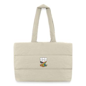 Rainbow Melt Puzzle Splash - Puffer-Einkaufstasche - Naturweiß - Vorne