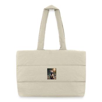 Chien de garde galactique GBC - Sac shopping matelassé - blanc naturel - Devant