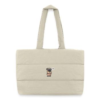 No Pug Pugs Pug Owner Pug Lover Pug Fan - Puffer Shopping Bag - natural - Front