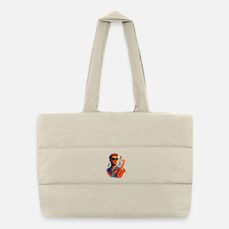 Jazz - Saxophone - Musique Sac shopping matelassé