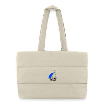 RS Feva XL Sailboat Youth Sailing Dinghy Regatta - Puffer Shopping Bag - natural - Front