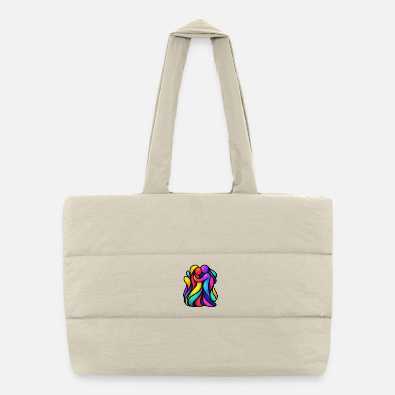 Figures dansantes colorées Sac shopping matelassé
