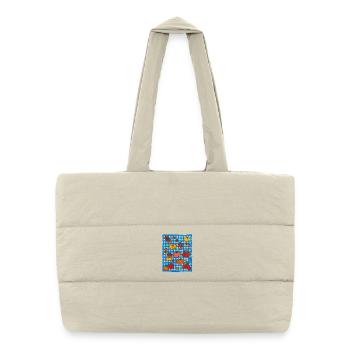 Chemise tomate mignonne, tablier rétro tomate mignon - Sac shopping matelassé - blanc naturel - Devant