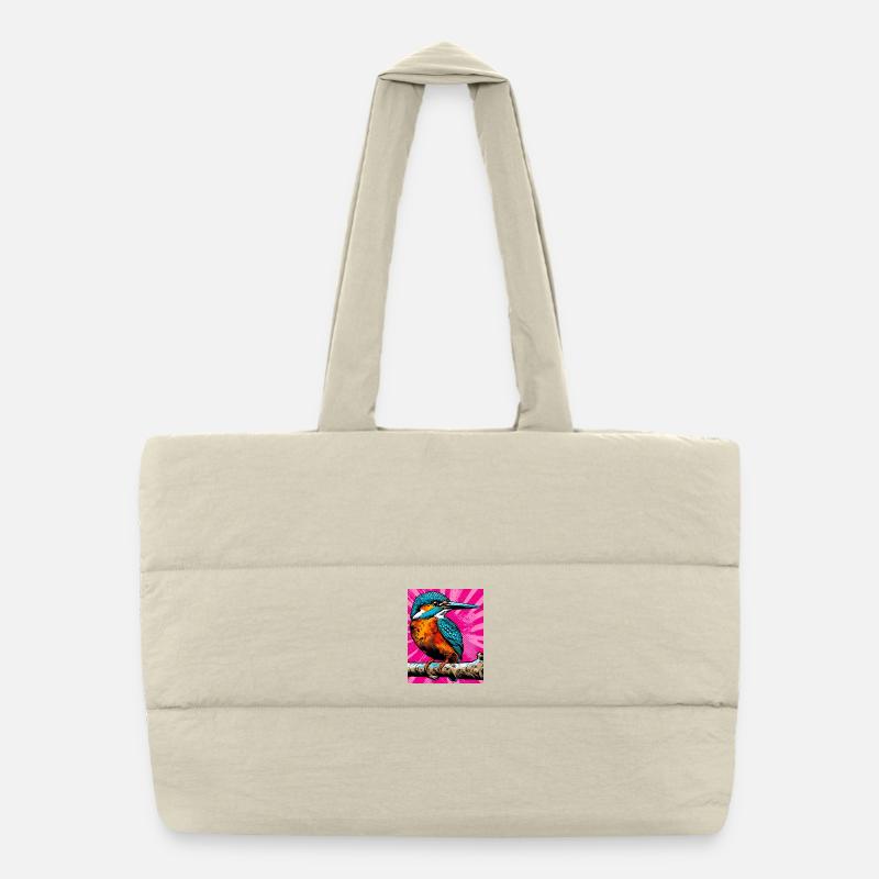 kingfisher Puffer Shopping Bag