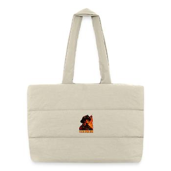 Feuerwehr / Feuerwehrmann - Gesteppte Shopping Bag - Naturweiß - Vorne