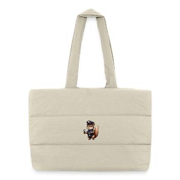 Eichhörnchen Polizistin - Gesteppte Shopping Bag - Naturweiß - Vorne