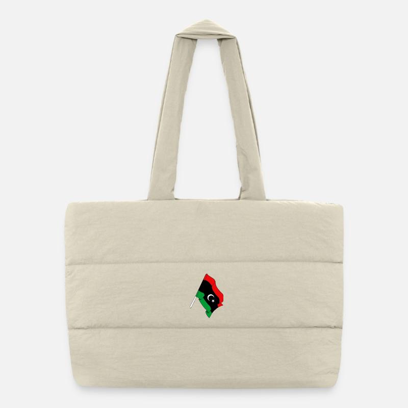 Flag Libya Puffer Shopping Bag
