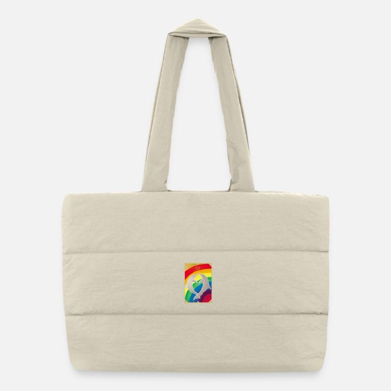 Delfin Regenbogen Energie - Sonja Ariel von Staden Puffer-Einkaufstasche