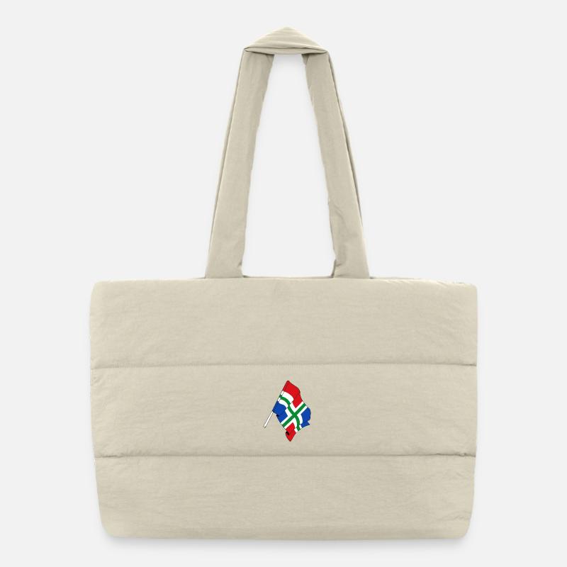 Drapeau de la province de Groningue Sac shopping matelassé