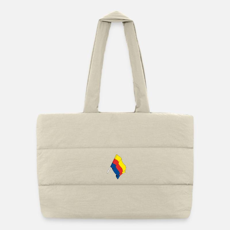 Drapeau de la province de Hollande du Nord Sac shopping matelassé