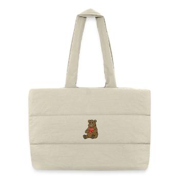 Bear in love - Puffer Shopping Bag - natural - Front