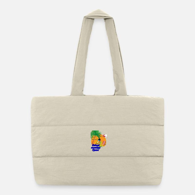 School vacation - Puffer Shopping Bag - natural