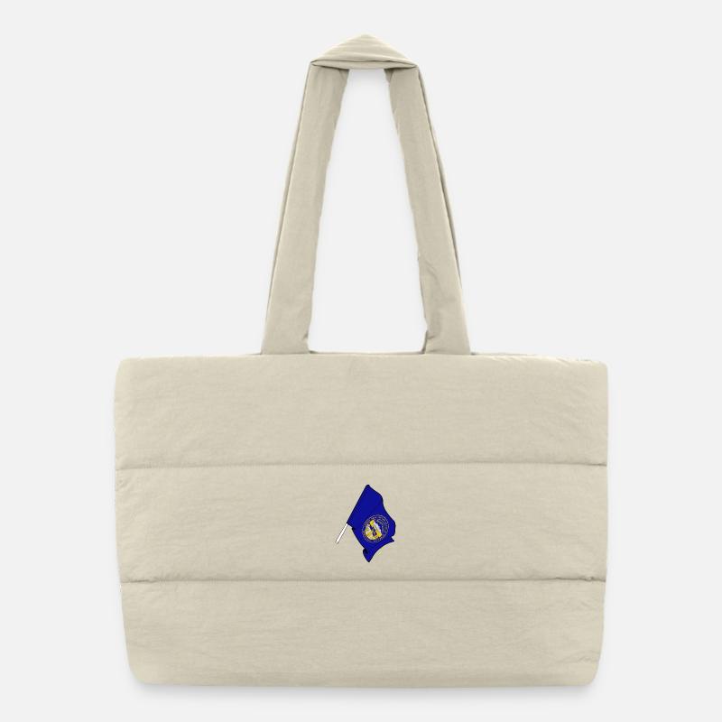 Flag of Nebraska Puffer Shopping Bag