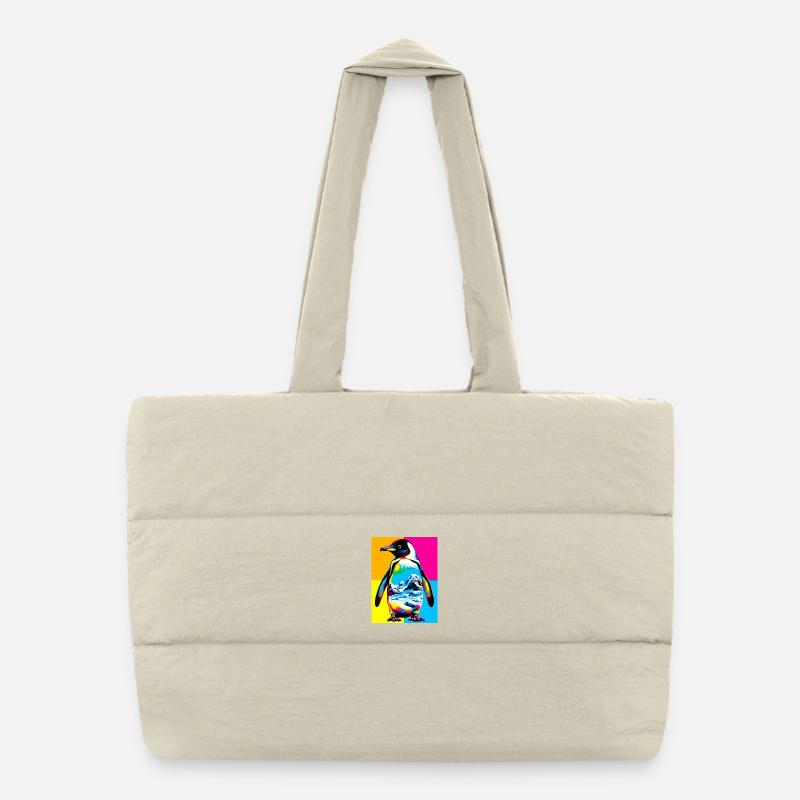 penguin - Puffer Shopping Bag - natural