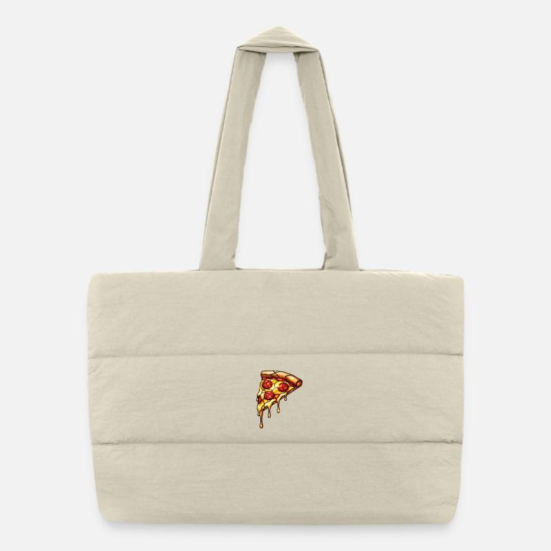 Pepperoni Pizza Traum: Glänzendes Käse-Wunder Puffer-Einkaufstasche