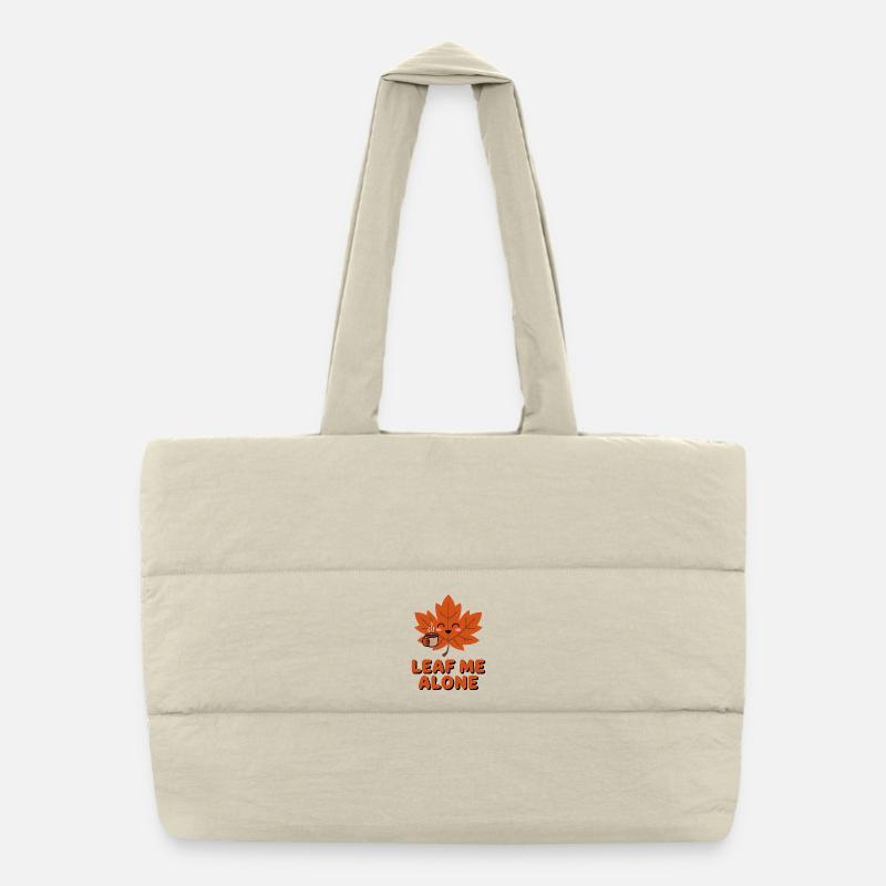 Leaf me Alone - T-Shirt drôle d’automne Sac shopping matelassé
