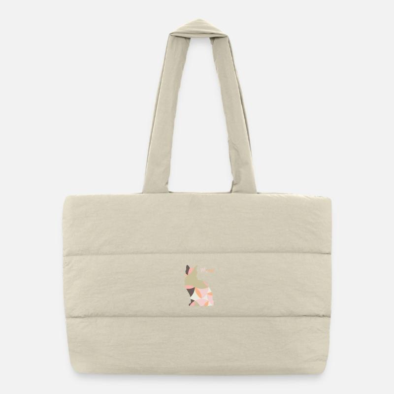 Miau - Katze - abstrakt Puffer-Einkaufstasche