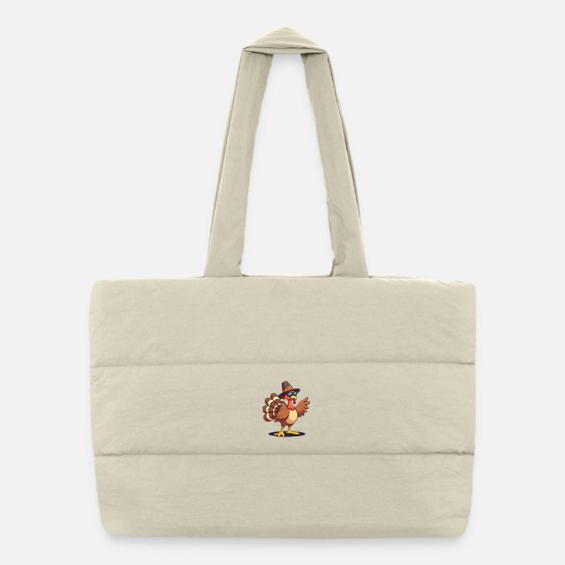 Thanksgiving Drôle Dinde de Thanksgiving Sac shopping matelassé