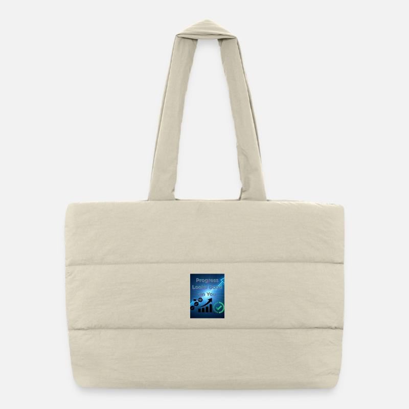 Fortschritt steht dir gut – Motivational Growth D Puffer-Einkaufstasche