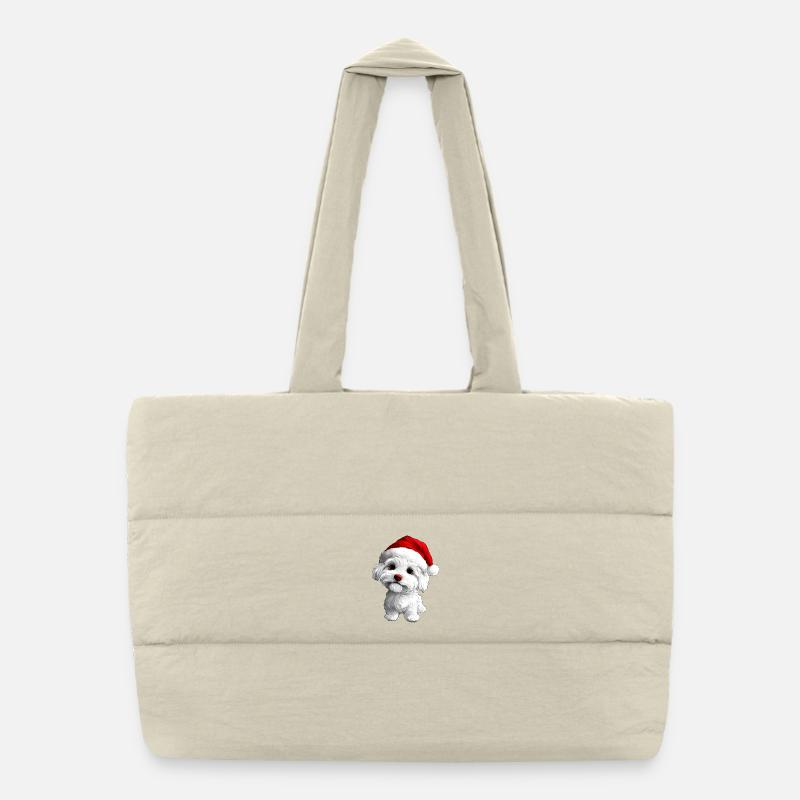 Noël chiot Sac shopping matelassé