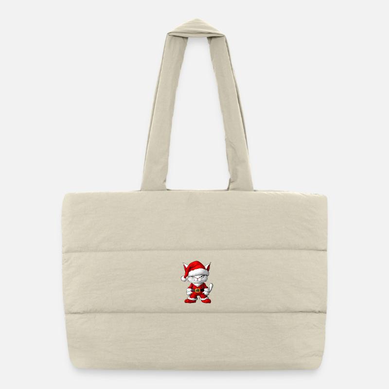 Christmas cat Puffer Shopping Bag