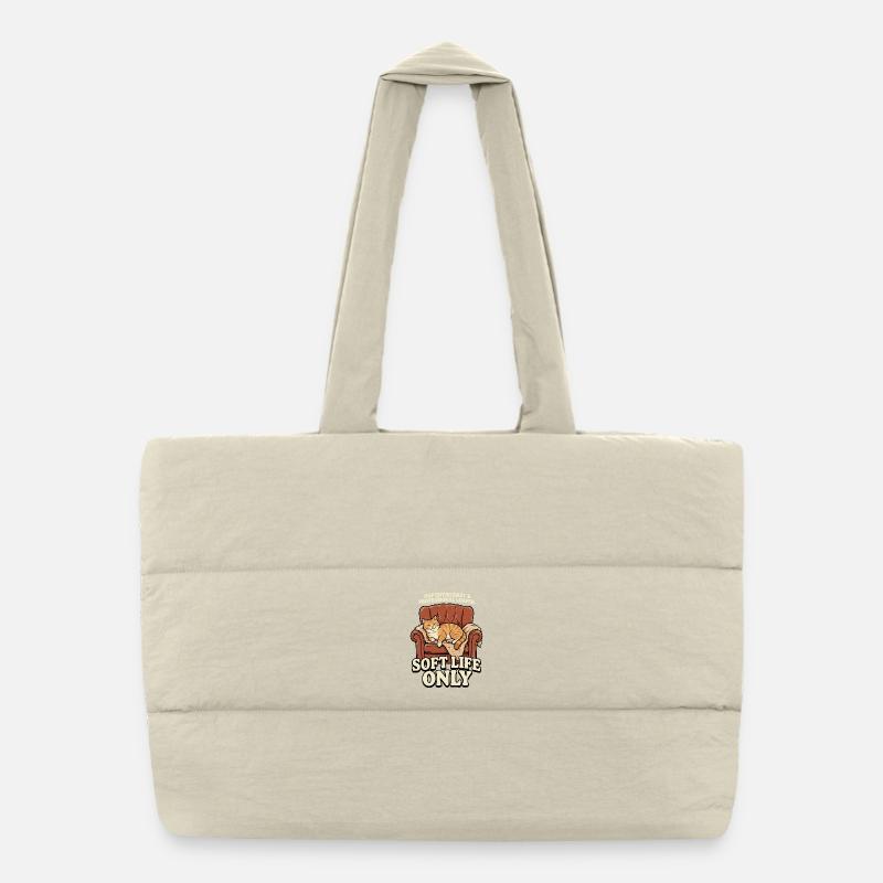 Chat du canapé : Vie douce uniquement Sac shopping matelassé